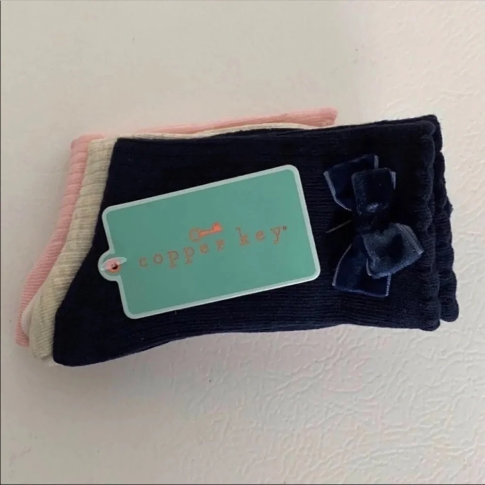 Copper Key Girls 3 Pack  Velvet Socks